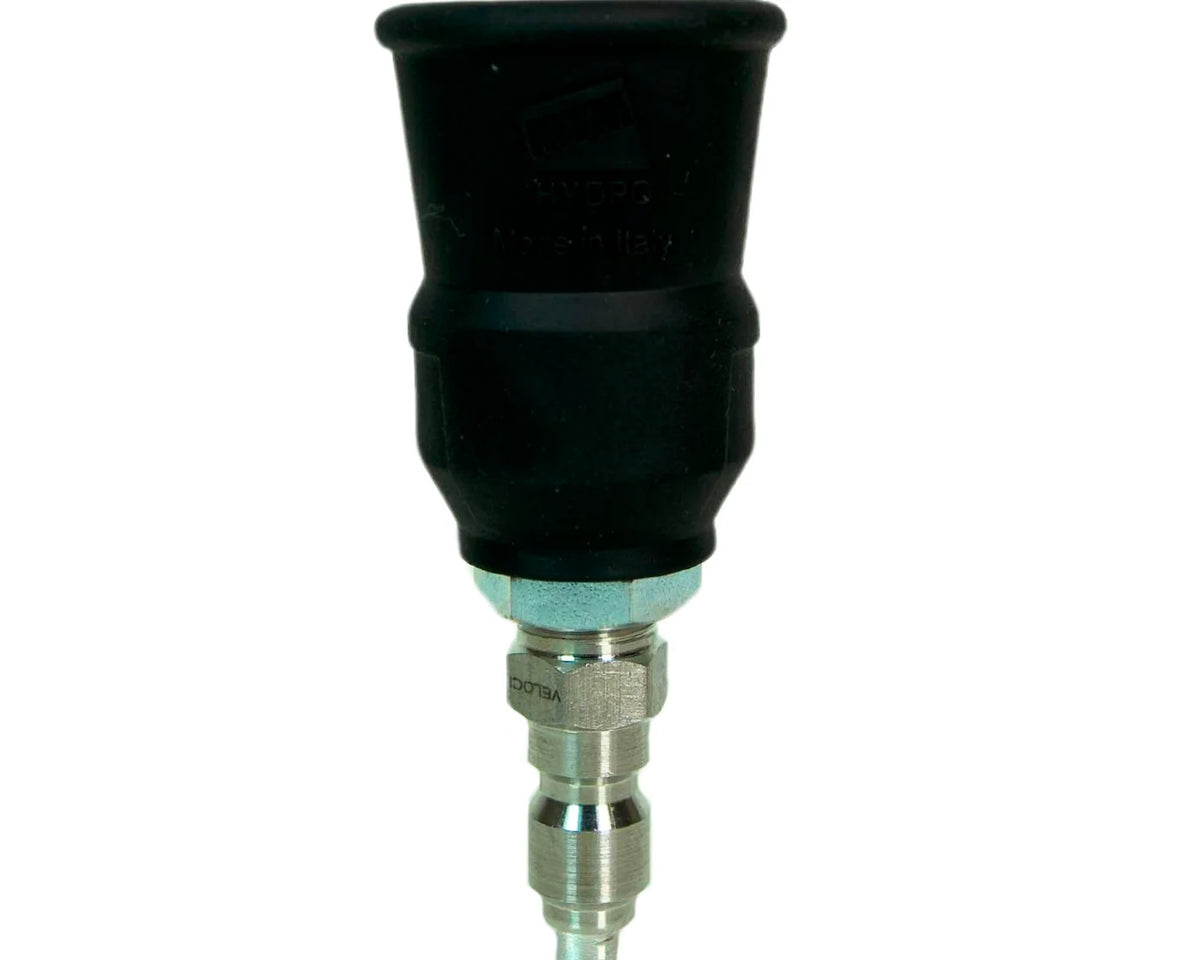 MTM Hydro Black NH35 Nozzle with Guard, Size 2.0, 40° Spray Pattern, 1/4" SS Plug