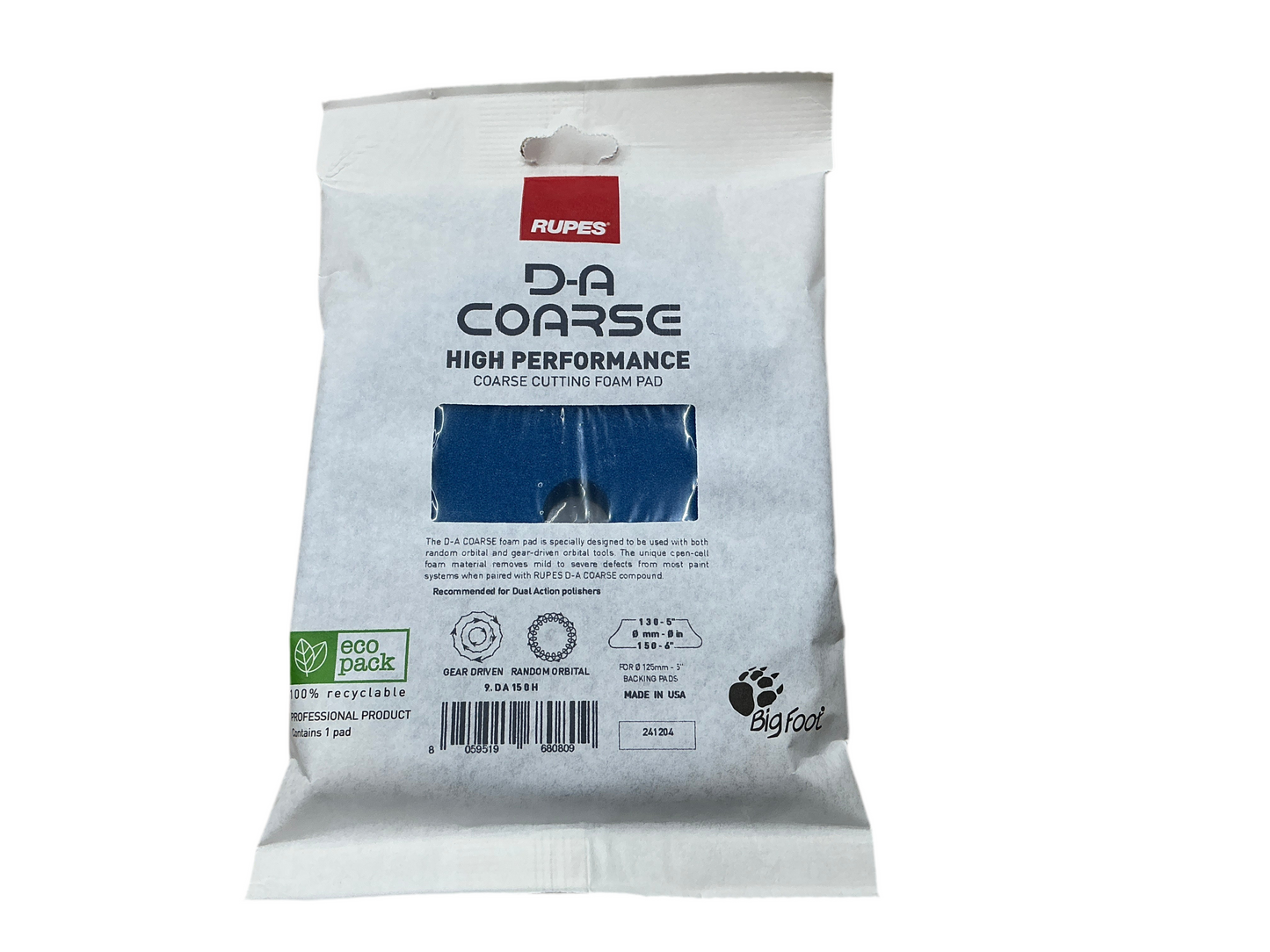 Blue DA Coarse Foam Pad 5 inch