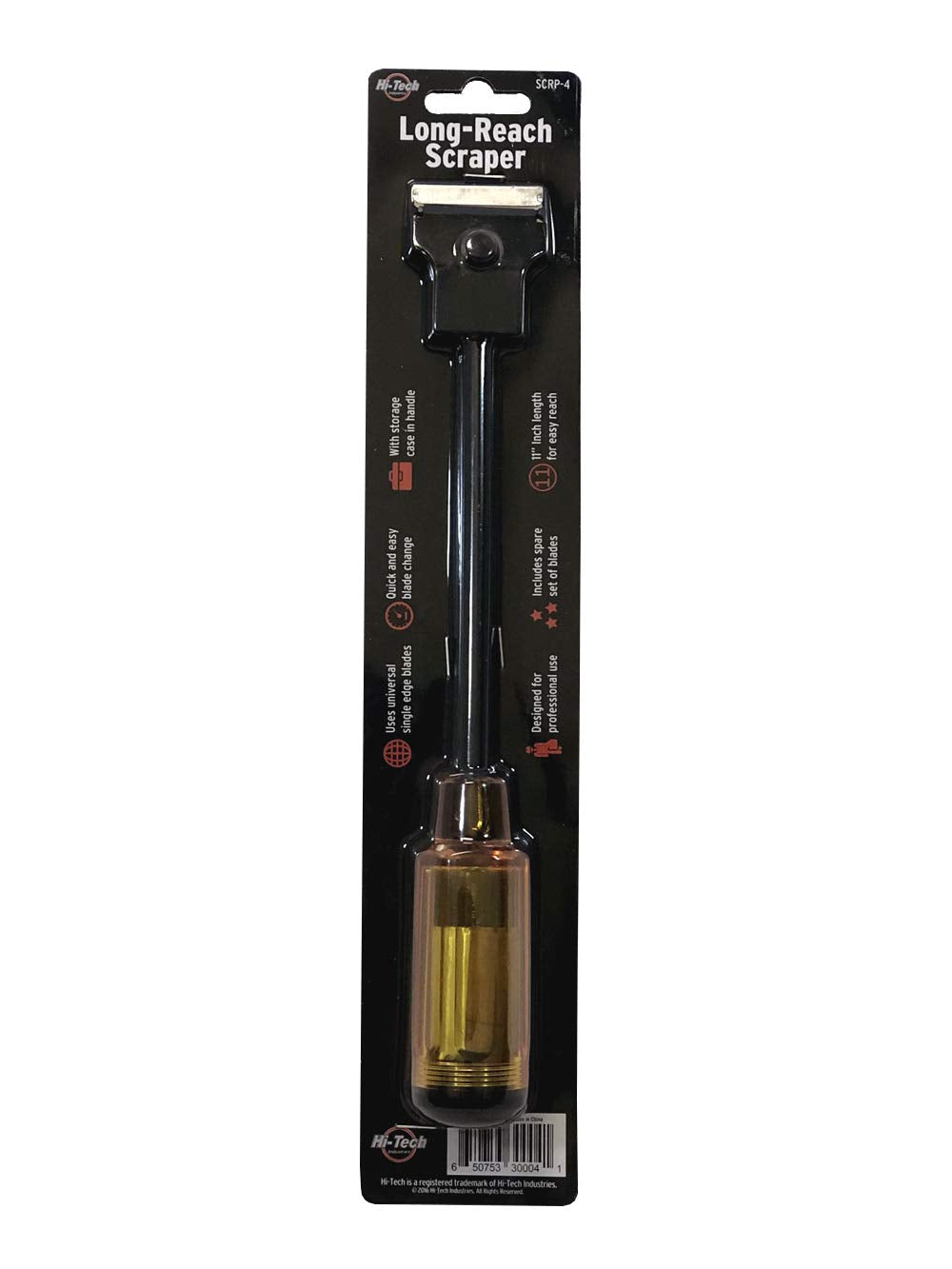 Screwdriver style long reach scraper