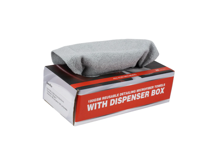 Maxshine 180GSM Reusable Detailing Microfiber Towels with Dispenser Box