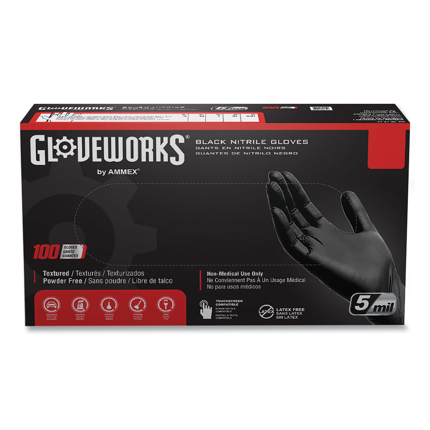 Black Nitrite Gloves S