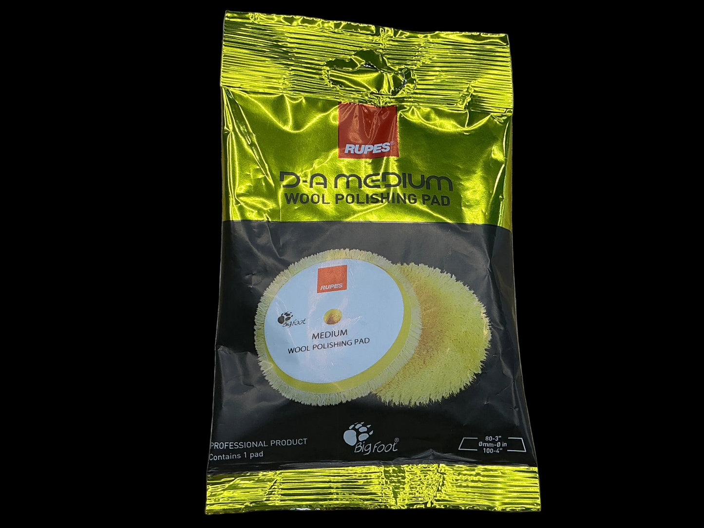 Rupes DA 3" Medium Yellow Wool Pad (Copy)