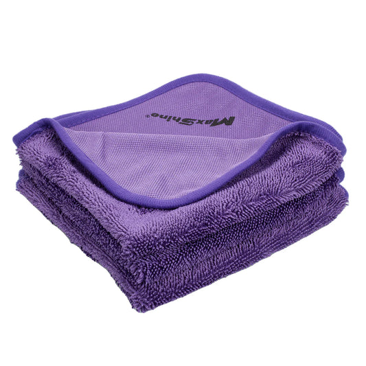 Maxshine 600GSM 16"x16" Purple Single Twisted Loop Drying Towel [Pack of 3]