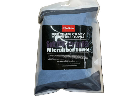 Wax Removal Microfiber Towel [Pack of 1] Maxshine 600GSM 16"x24" Edgeless