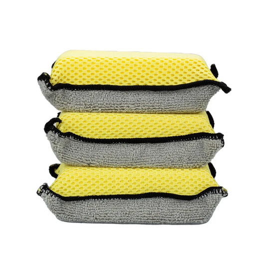 Maxshine Multipurpose Applicator - Microfiber Non-Scratch Heavy Duty Cleaning sponges [Pack of 1]