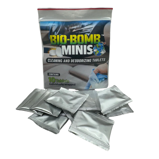 Bio-Bomb Minis: Dissolvable Cleaning & Deodorizing Tablets (10 Pack)